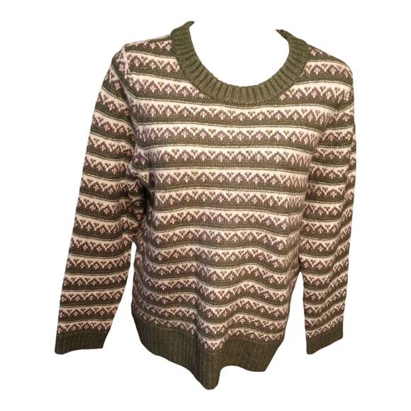 Croft & Barrow Women’s Fair Isle Ultra Soft Sweater Cabincore Nordic Winter Lg - Picture 2 of 11